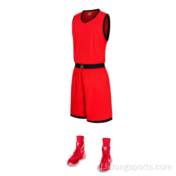 Nieuwste basketbal jersey ontwerpkleur oranje